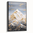 Luxury Mountain Glam Wall Art - Gold and White Decor for Elegant Homes