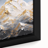 Luxury Mountain Glam Wall Art - Gold and White Decor for Elegant Homes