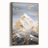 Luxury Mountain Glam Wall Art - Gold and White Decor for Elegant Homes