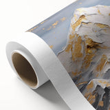 Luxury Mountain Glam Wall Art - Gold and White Decor for Elegant Homes