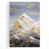 Luxury Mountain Glam Wall Art - Gold and White Decor for Elegant Homes