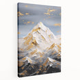 Luxury Mountain Glam Wall Art - Gold and White Decor for Elegant Homes