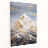 Luxury Mountain Glam Wall Art - Gold and White Decor for Elegant Homes