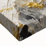 Golden Mountain Glam Wall Art - Elegant White and Gold Home Decor