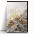 Golden Mountain Glam Wall Art - Elegant White and Gold Home Decor