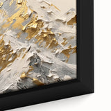 Golden Mountain Glam Wall Art - Elegant White and Gold Home Decor