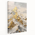 Golden Mountain Glam Wall Art - Elegant White and Gold Home Decor