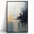 Modern Abstract Glam Wall Art - Chic Gray, Black, and Orange Decor