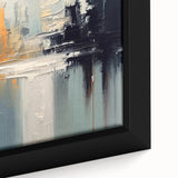Modern Abstract Glam Wall Art - Chic Gray, Black, and Orange Decor