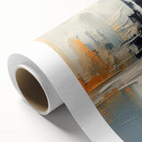 Modern Abstract Glam Wall Art - Chic Gray, Black, and Orange Decor