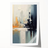 Modern Abstract Glam Wall Art - Chic Gray, Black, and Orange Decor