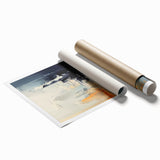 Modern Abstract Glam Wall Art - Chic Gray, Black, and Orange Decor