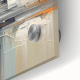 Chic Modern Abstract Wall Art - Glamorous Black, White, and Orange Decor