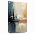 Chic Modern Abstract Wall Art - Glamorous Black, White, and Orange Decor
