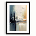 Chic Modern Abstract Wall Art - Glamorous Black, White, and Orange Decor