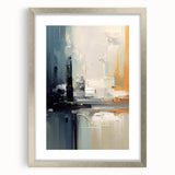 Chic Modern Abstract Wall Art - Glamorous Black, White, and Orange Decor