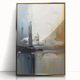 Chic Modern Abstract Wall Art - Glamorous Black, White, and Orange Decor