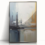 Chic Modern Abstract Wall Art - Glamorous Black, White, and Orange Decor