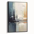 Chic Modern Abstract Wall Art - Glamorous Black, White, and Orange Decor