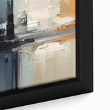 Chic Modern Abstract Wall Art - Glamorous Black, White, and Orange Decor