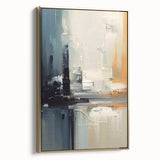 Chic Modern Abstract Wall Art - Glamorous Black, White, and Orange Decor