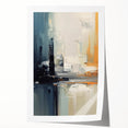 Chic Modern Abstract Wall Art - Glamorous Black, White, and Orange Decor