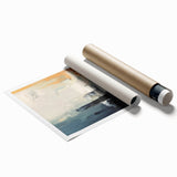 Chic Modern Abstract Wall Art - Glamorous Black, White, and Orange Decor