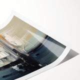 Chic Modern Abstract Wall Art - Glamorous Black, White, and Orange Decor