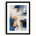 Abstract Gold and Navy Blue Modern Textured Canvas Wall Art
