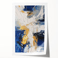 Abstract Gold and Navy Blue Modern Textured Canvas Wall Art
