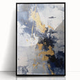 Abstract Navy and Gold Textured Canvas Art - Luxe Modern Wall Decor