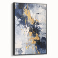 Abstract Navy and Gold Textured Canvas Art - Luxe Modern Wall Decor