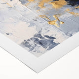 Abstract Navy and Gold Textured Canvas Art - Luxe Modern Wall Decor