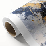 Abstract Navy and Gold Textured Canvas Art - Luxe Modern Wall Decor