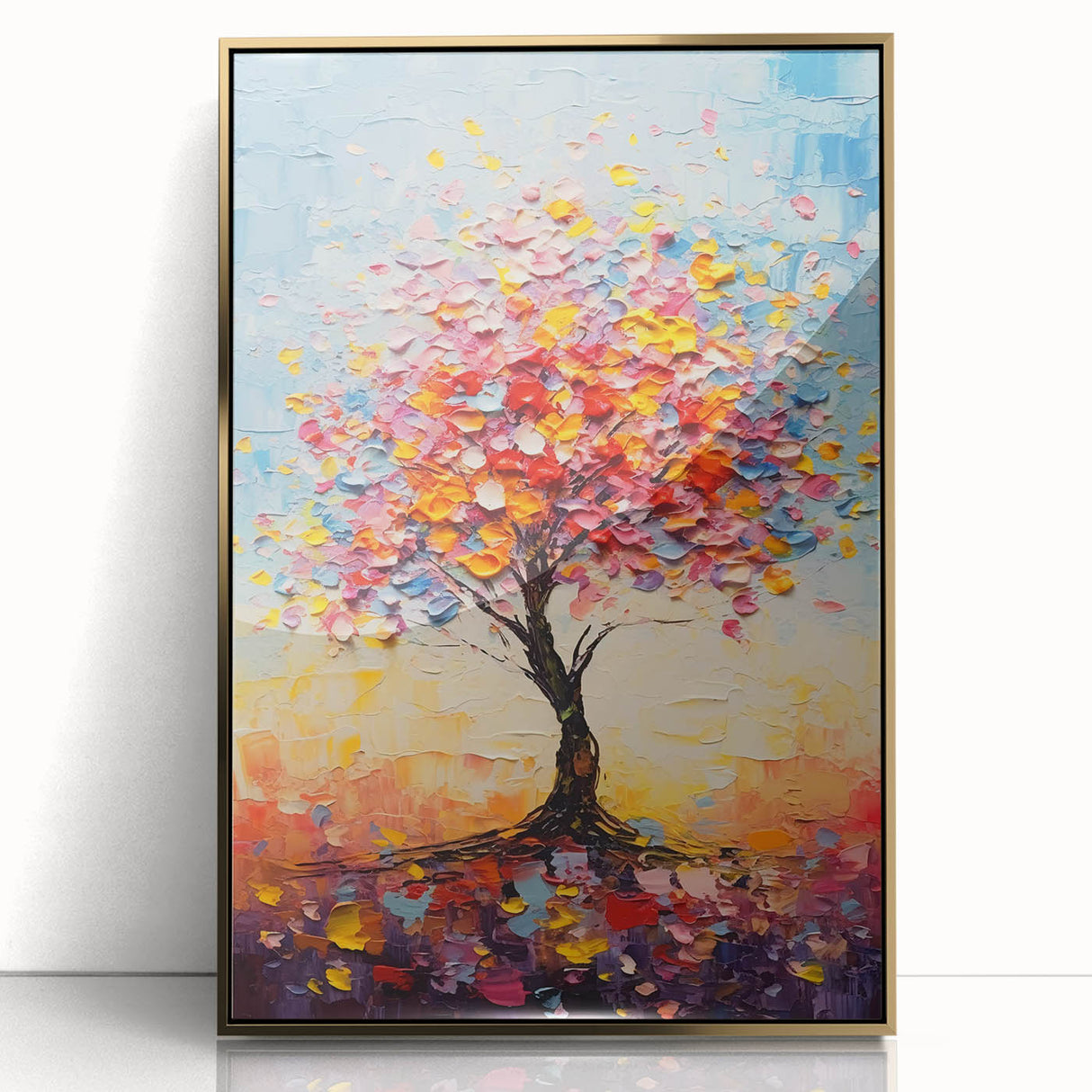 Vibrant Glam Tree Wall Art – Luxury Home Décor for Modern Glam Interiors