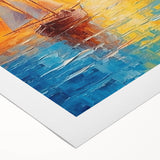 Sunset Sailing Dream – Colorful Ship on the Horizon Canvas Art