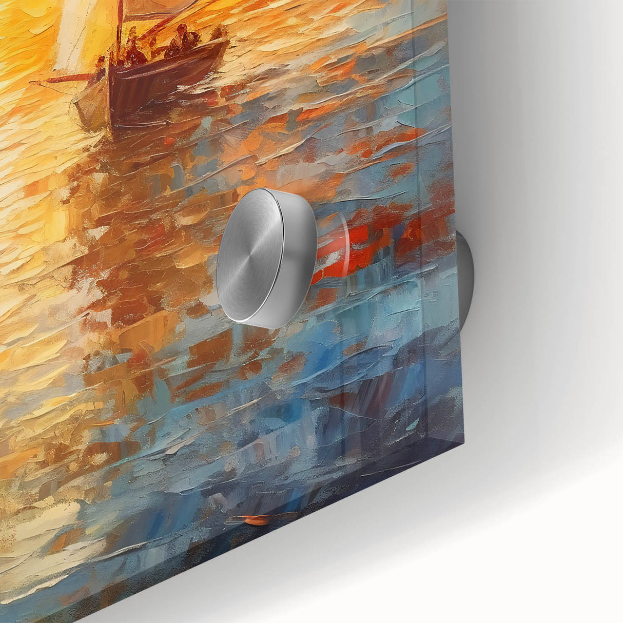 Golden Skies Sailboat – Sunset Reflection Canvas Art for Serene Spaces