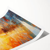 Golden Skies Sailboat – Sunset Reflection Canvas Art for Serene Spaces