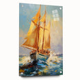 Majestic Voyage – Textured Sailboat Canvas Art for Dynamic Spaces