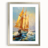 Majestic Voyage – Textured Sailboat Canvas Art for Dynamic Spaces