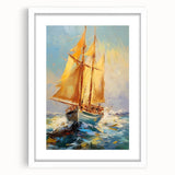 Majestic Voyage – Textured Sailboat Canvas Art for Dynamic Spaces