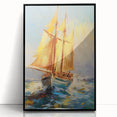 Majestic Voyage – Textured Sailboat Canvas Art for Dynamic Spaces