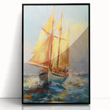 Majestic Voyage – Textured Sailboat Canvas Art for Dynamic Spaces