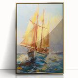 Majestic Voyage – Textured Sailboat Canvas Art for Dynamic Spaces