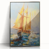 Majestic Voyage – Textured Sailboat Canvas Art for Dynamic Spaces