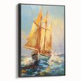 Majestic Voyage – Textured Sailboat Canvas Art for Dynamic Spaces
