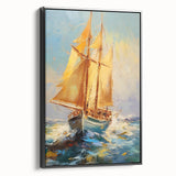 Majestic Voyage – Textured Sailboat Canvas Art for Dynamic Spaces