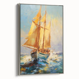 Majestic Voyage – Textured Sailboat Canvas Art for Dynamic Spaces
