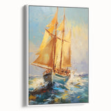 Majestic Voyage – Textured Sailboat Canvas Art for Dynamic Spaces