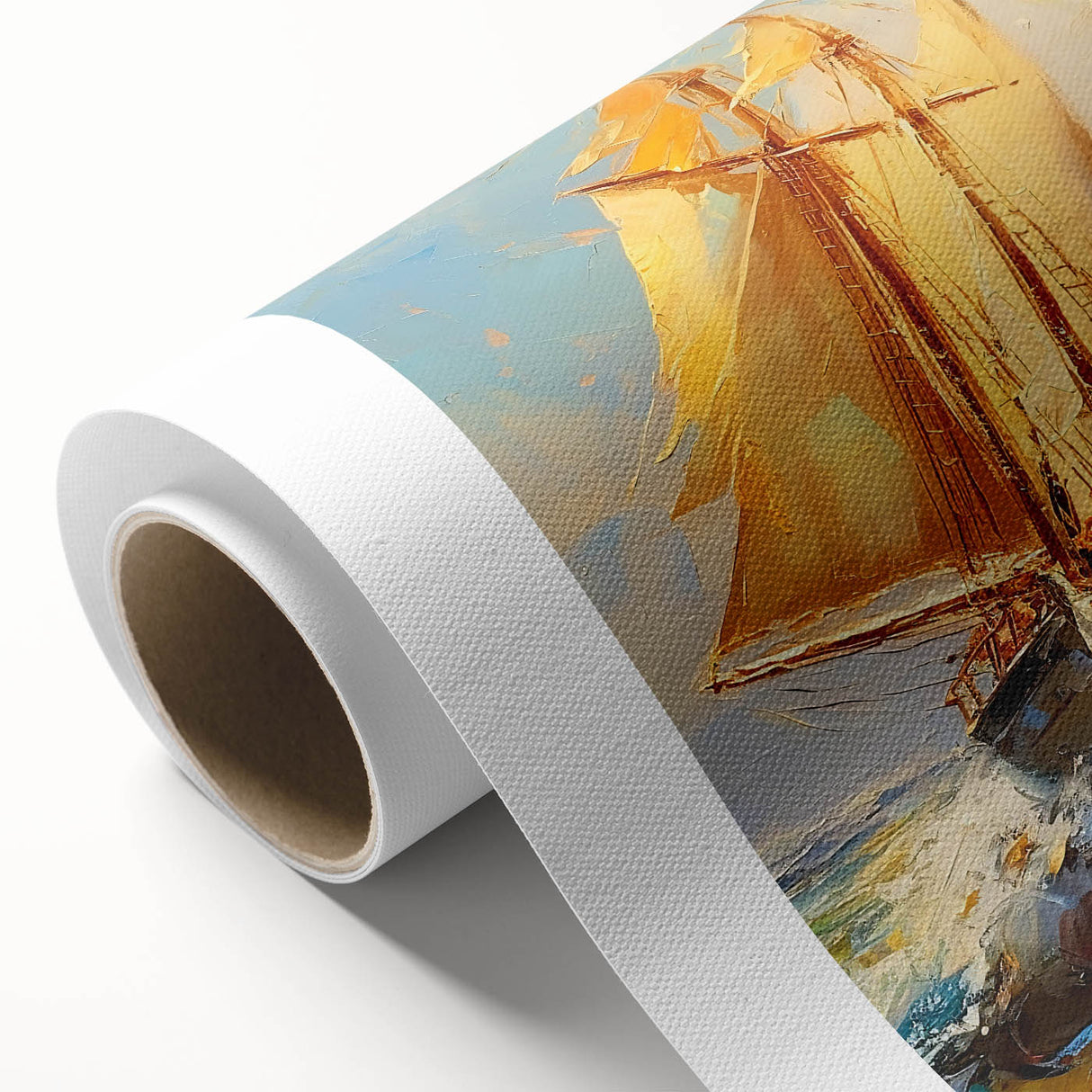 Majestic Voyage – Textured Sailboat Canvas Art for Dynamic Spaces